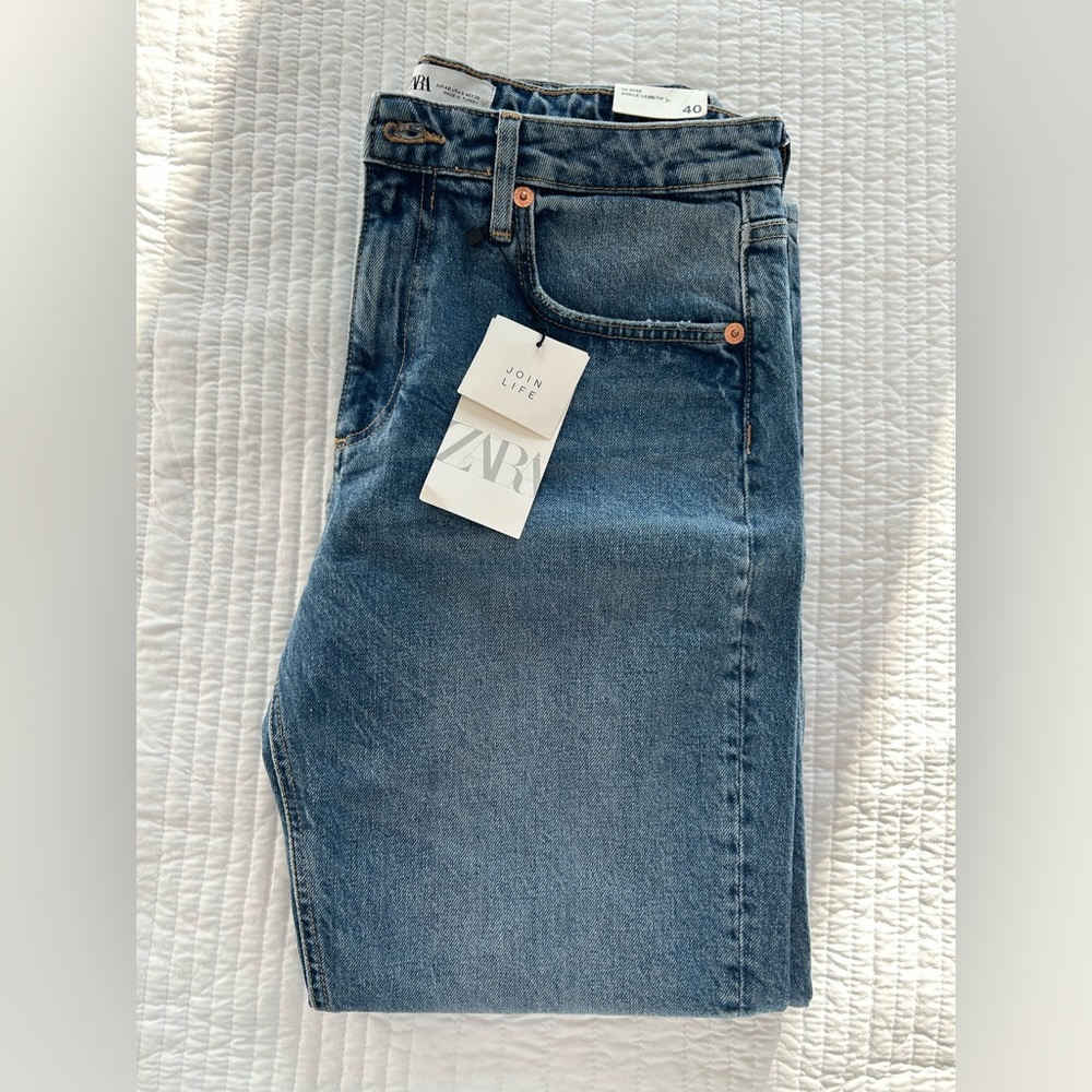 Zara High-Rise Ankle Slim Jeans